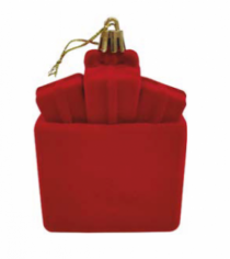 PRESENTE ENFEITE VELVET ROUGUE 1PC 7 X 9CM - Distribuidora 12 de Outubro