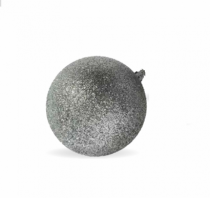 BOLA GLITTER BASIC SLP PRATA PT 1PCS 12CM - Distribuidora 12 de Outubro