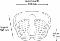 BACIA P/ PEDICURE PRETA - COLETA SELETIVA - Distribuidora 12 de Outubro