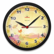 RELOGIO REDONDO OMEGA PRETO NATUREZA 24X4CM - Distribuidora 12 de Outubro