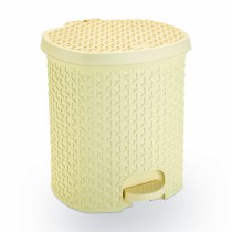 LIXEIRA RATTAN C PEDAL 15 LTS CREME - Distribuidora 12 de Outubro