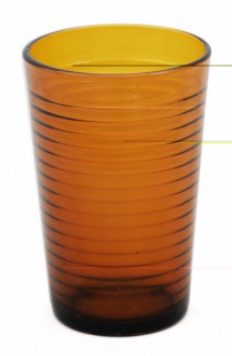 COPO VIDRO PLISSADO AMBAR - Distribuidora 12 de Outubro