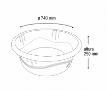 BACIA EXTRA GIGANTE 100LTS COLETA SELETIVA - Distribuidora 12 de Outubro
