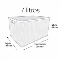 ORGANIZADOR RATTAN C TAMPA 07 PT COLETA SELE - Distribuidora 12 de Outubro