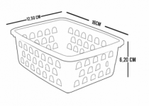 CESTO MULTIUSO PEQUENO BRANCO - Distribuidora 12 de Outubro