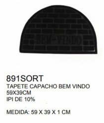 TAPETE CAPACHO BEM VINDO 59X39CM - SORTIDO - Distribuidora 12 de Outubro