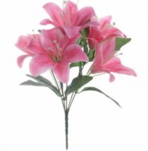 BUQUE LIRIO POPPY COM 5 30CM ROSA CLARO - Distribuidora 12 de Outubro