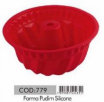 FORMA PARA PUDIM DE SILICONE 21,5 X 21,5 X9CM - Distribuidora 12 de Outubro