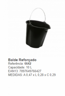 BALDE REFORCADO 10L - Distribuidora 12 de Outubro