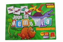 JOGO MEMORIA MADEIRA - DINOSSAUROS - Distribuidora 12 de Outubro