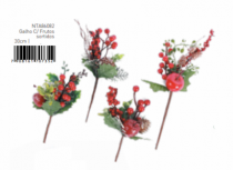 GALHO C/FRUTOS 30CM SORTIDA - Distribuidora 12 de Outubro