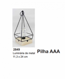 LUMINARIA DE METAL TRIANGULAR - Distribuidora 12 de Outubro
