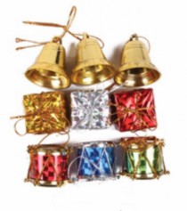 KIT ENFEITES TAMBOR PRESENTE SINO 9 PECAS - Distribuidora 12 de Outubro