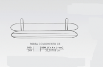 PORTA CONDIMENTOS CROMADO 32,5X7X8CM - Distribuidora 12 de Outubro