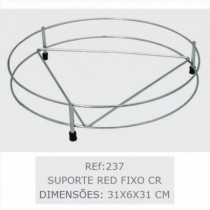 SUPORTE BOTIJÃO FIXO CROMADO 30X30X7CM - Distribuidora 12 de Outubro