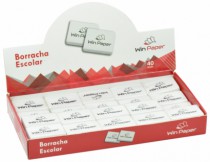 DISPLAY BORRACHAS 3,2X2,3CM BRANCA CX 40 PCS - Distribuidora 12 de Outubro