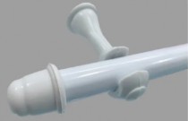 VARAO SIMPLES MADEIRA BRANCO 150CM - Distribuidora 12 de Outubro