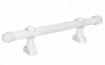 VARAO  SIMPLES METAL BRANCO 1,50MT 19MM - Distribuidora 12 de Outubro