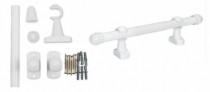 VARAO SIMPLES METAL BRANCO 2,50MT 19MM - Distribuidora 12 de Outubro