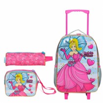 KIT MOCHILA LANCHEIRA E ESTOJO DEBIE PRINCESA - Distribuidora 12 de Outubro