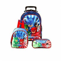 KIT MOCHILA LANCHEIRA E ESTOJO PJMASKS - Distribuidora 12 de Outubro