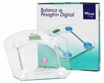 BALANCA DIGITAL 180KG LCD E VIDRO INCOLOR 3V - Distribuidora 12 de Outubro